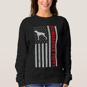 From Dog American Flag Weimaraner Poppy Pet Weim D Sweatshirt