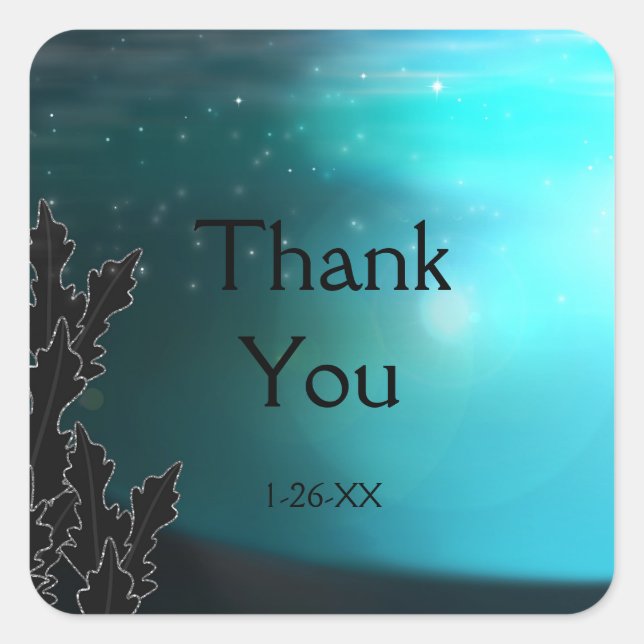 From Dusk Till Dawn Blue Party Favour Stickers (Front)