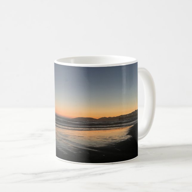 From Dusk Till Twilight At The Beach Photo Image  Coffee Mug (Front Right)
