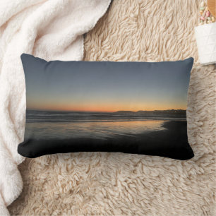 From Dusk Till Twilight At The Beach Photo Image  Lumbar Cushion