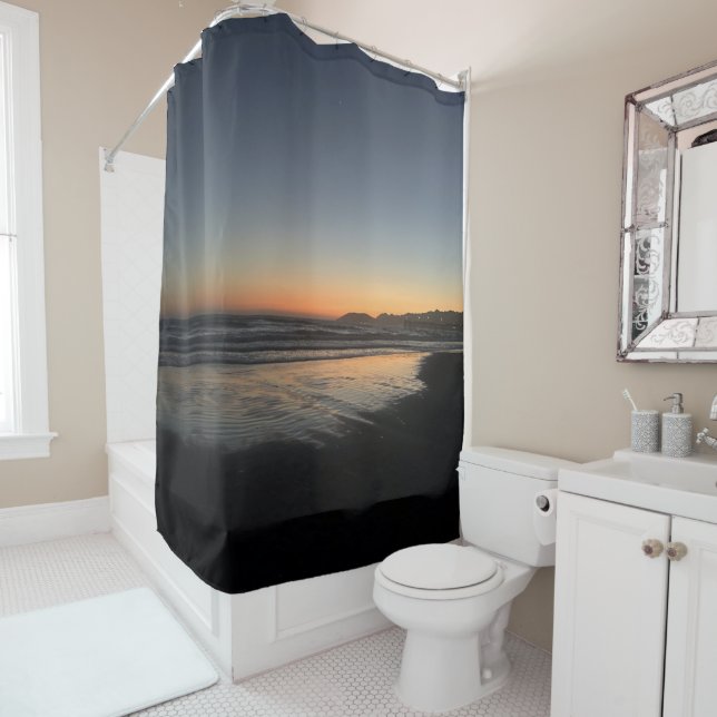 From Dusk Till Twilight At The Beach Photo Image  Shower Curtain (In Situ)