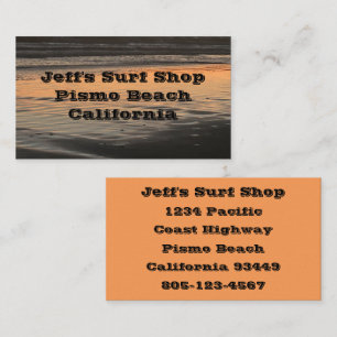 From Dusk Till Twilight At The Beach Photo Print Business Card