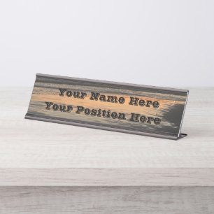 From Dusk Till Twilight At The Beach Photo Print  Desk Name Plate