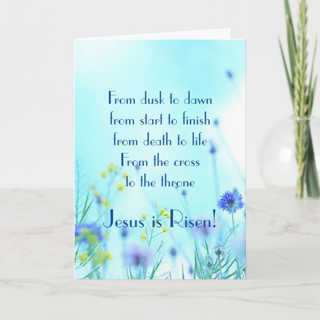 “From Dusk to Dawn” Easter Note Card (Front)