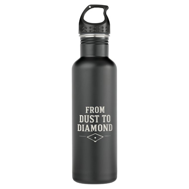 From Dust to Diamond Inspirational Baseball 710 Ml Water Bottle (Front)