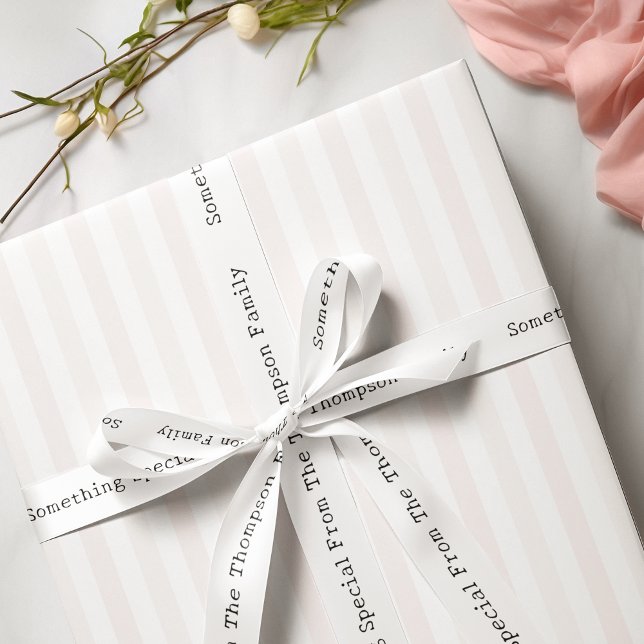 From Family Gifting Typography Favour White Black Satin Ribbon (Creator Uploaded)