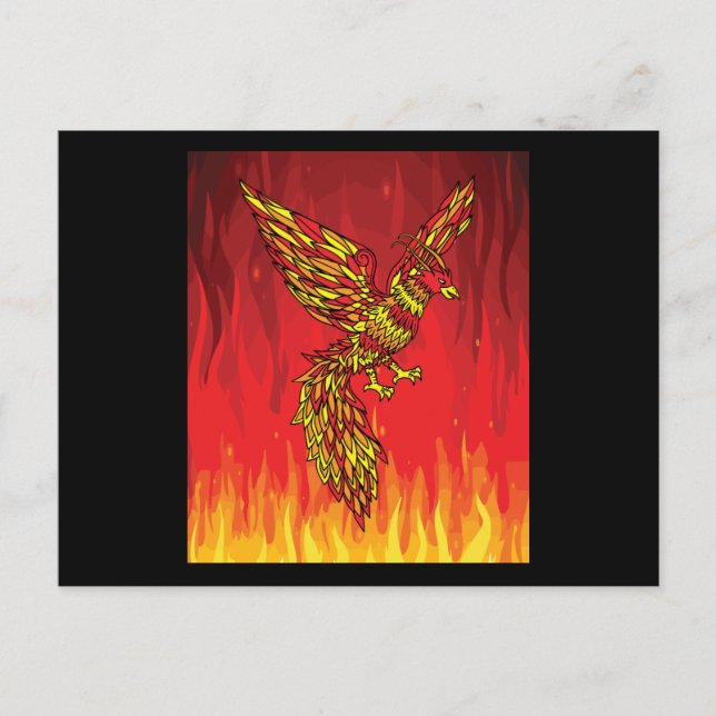 From Fire And Flames Phoenix Bird Postcard (Front)