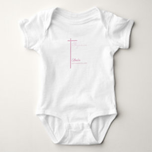 From Godmother on Baptism of Girl Personalised Baby Bodysuit