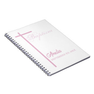 From Godmother on Baptism of Girl Personalised Notebook