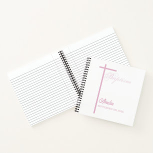 From Godmother on Baptism of Girl Personalised Notebook