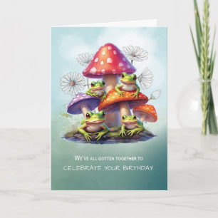 From Group Funny Birthday Wishes With Frogs Under Card