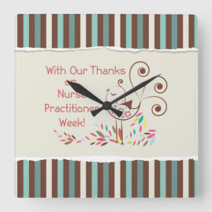 From Group, Happy Nurse Practitioner Week Square Wall Clock