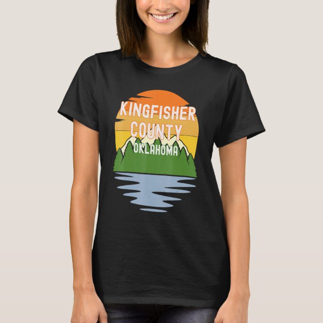 From Kingfisher County Oklahoma Vintage Sunset T-Shirt (Front)