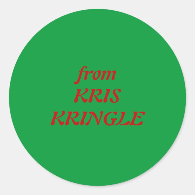 from KRIS KRINGLE Classic Round Sticker (Front)