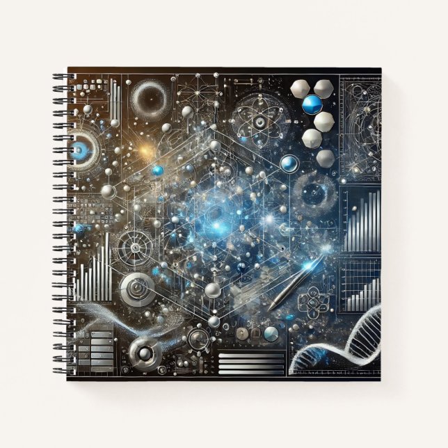 From Lattices to Light: Crystallography Notes Notebook (Front)
