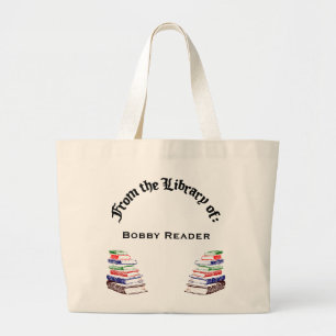 From Library of Custom Canvas Tote Book Bag