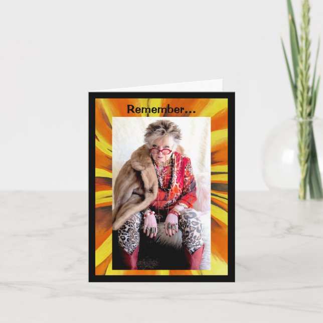 From Lost Sock to Plastic Lid Greeting Card (Front)