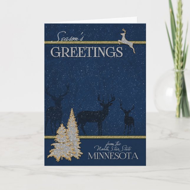 from Minnesota The North Star State Christmas Holiday Card (Front)