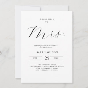 From Miss Minimalist Bridal Shower Invitation