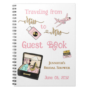 From Miss to Mrs Bridal Shower Journey Guest Notebook