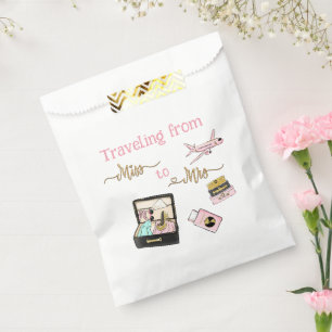 From Miss to Mrs Bridal Shower Journey Pink Favour Bag