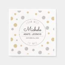 From Miss To Mrs Glitter Polka Dot Bridal Shower