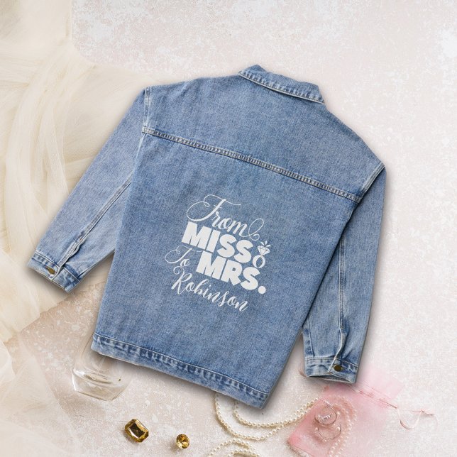 From Miss To Mrs. Wedding Bridal Denim Jacket (Creator Uploaded)