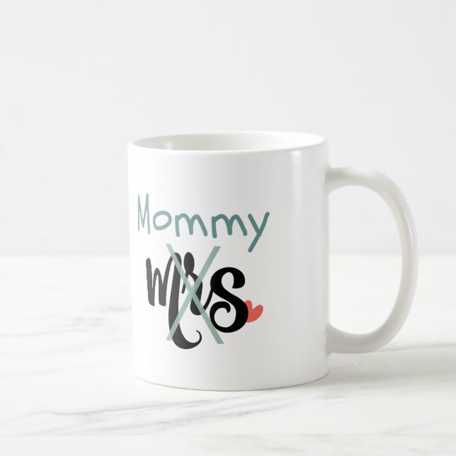 from Mrs. to Mummy! New Mum Mug (aqua) (Right)