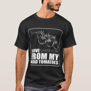 From My Head Tomatoes Funny Vegetable Pun Art T-Shirt