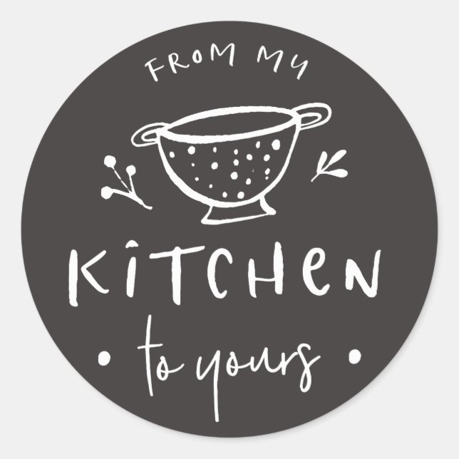 From my Kitchen to yours Sticker Label (Front)