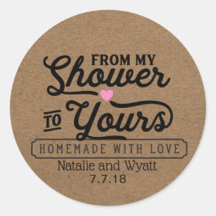 From my Shower to Yours Craftpaper Classic Round Sticker