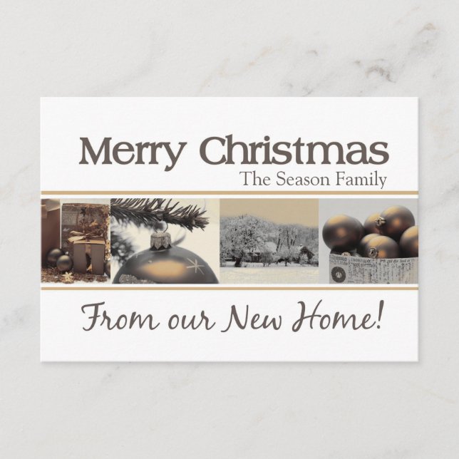 From New Home Christmas collage Enclosure Card (Front)