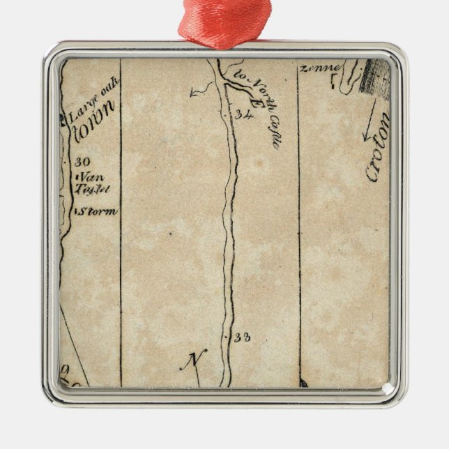 From New York to Poughkeepsie 9 Metal Tree Decoration (Front)