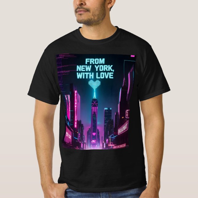 From New York, with Love – Skyline Mood  T-Shirt (Front)