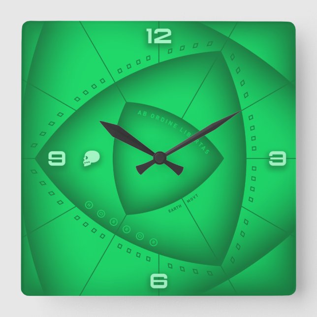 From Order Comes Freedom Square Wall Clock (Front)