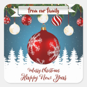 From our family square sticker