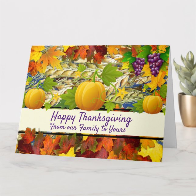 From our Family to Yours, Thanksgiving Card (Small Plant)