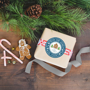 From Our Home To Yours Festive Christmas Classic Round Sticker