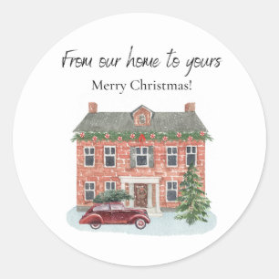 From our Home to Yours Merry Christmas Sticker