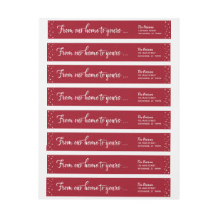 From Our Home to Yours Red/White Wrap Around Label