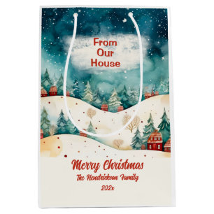 From Our House Vintage Christmas Medium Gift Bag