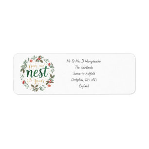 From Our Nest to Yours Address Return Address Label