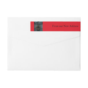 From our new address Christmas Wreath Wrap Around Label