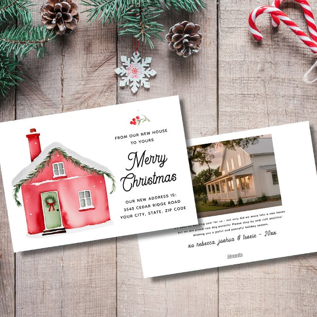 From Our New House to Yours Merry Christmas Photo Holiday Card (Creator Uploaded)