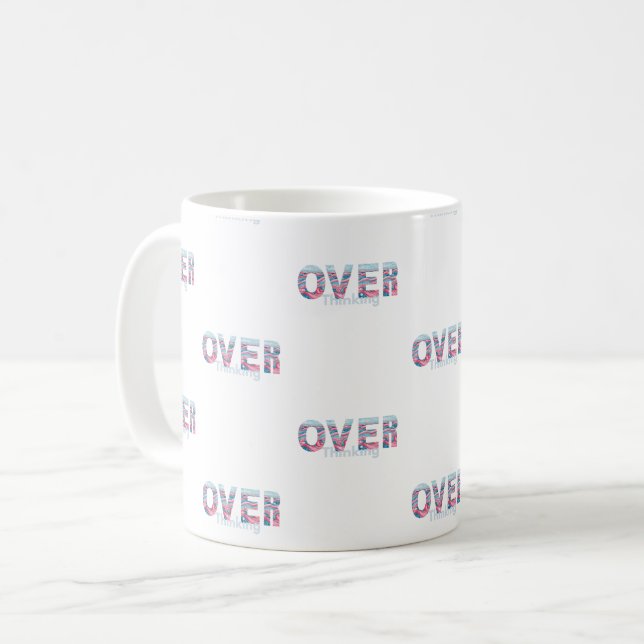 From Overthinking to Serenity- self care gift idea Coffee Mug (Front Left)