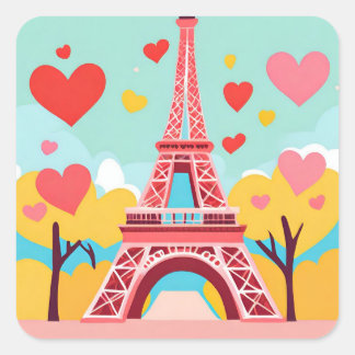 From Paris with Love Eiffel Tower Sticker