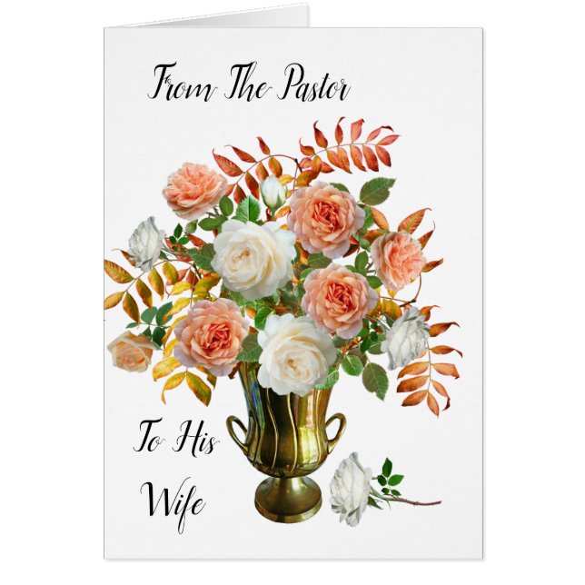 From Pastor  to my Wife A greeting Card (Front)