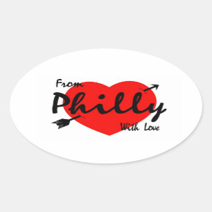 From Philly With Love Oval Sticker