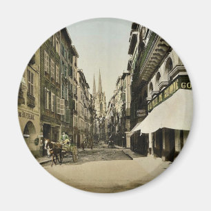From Port Neuf, Bayonne, Pyrenees, France vintage Magnet