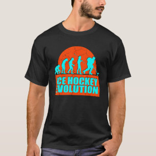 From Primate To Human Ice Hockey Hockey Evolution T-Shirt
